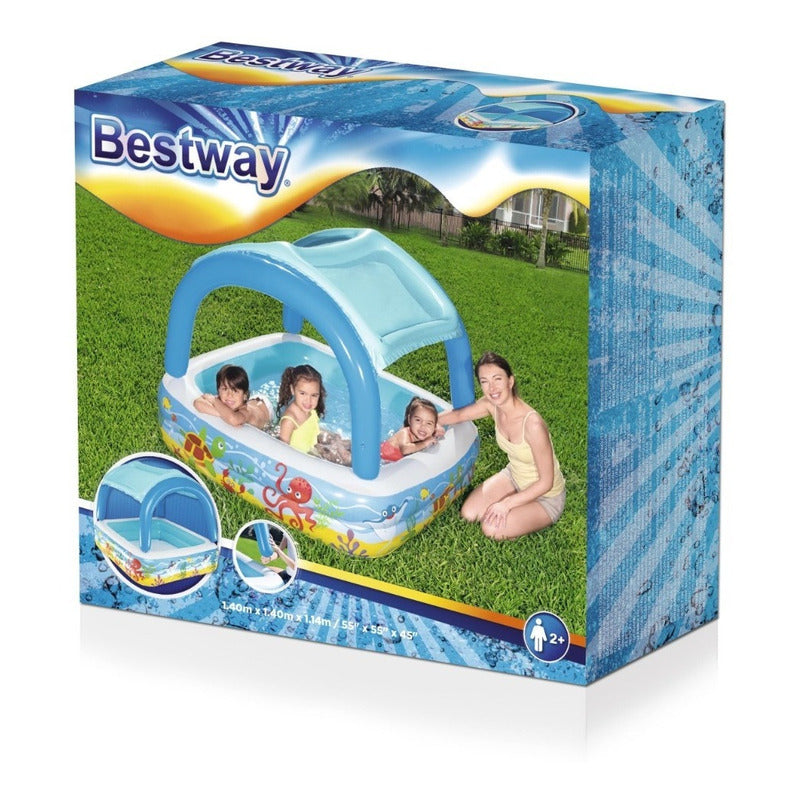 Pileta Inflable Cuadrada Techo Desmontable Bestway 52192