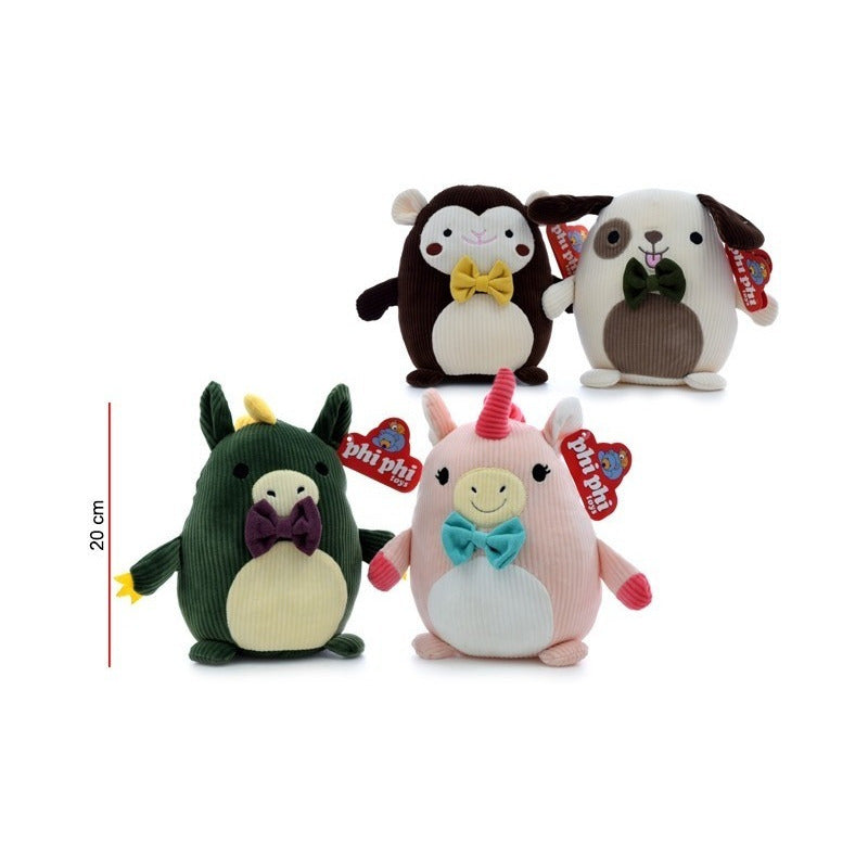 Peluche Animales Con Moño 20cm Phi Phi Toys 8107
