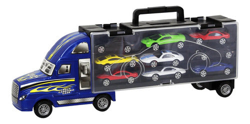 Camion A Friccion Transportador Con 9 Autitos 54429