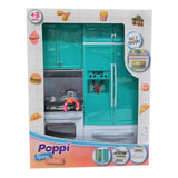Set De Cocina C/horno Heladera  Luz Y Sonido Poppi 7124