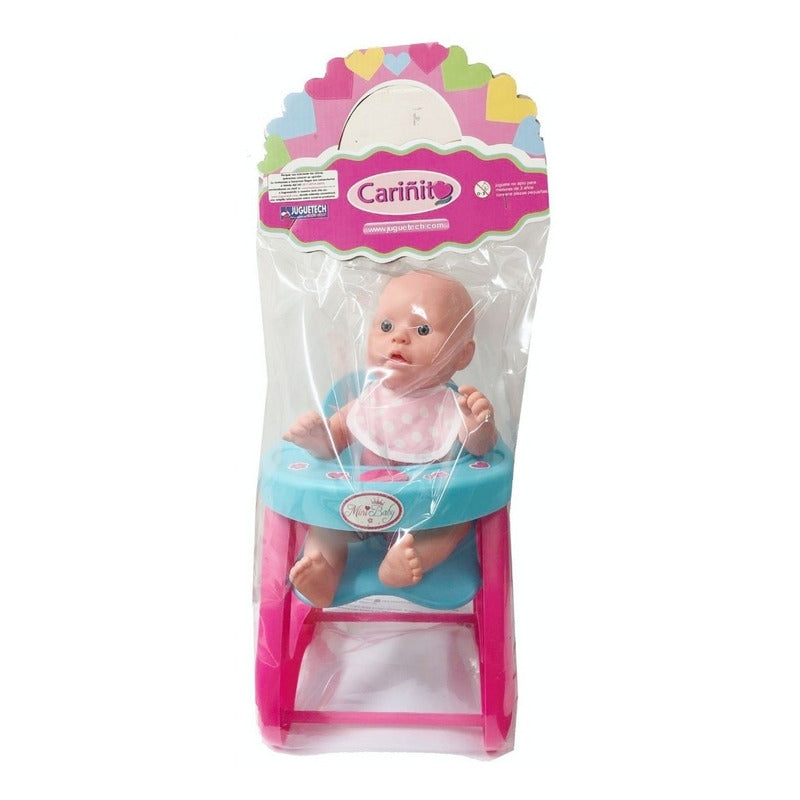 Muñeca Bebote Mojadito Con Silla De Comer 867 Cariñito