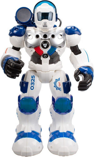 Robot Patrol A Radio Control Luz Y Sonido Xtrem Bots 67005