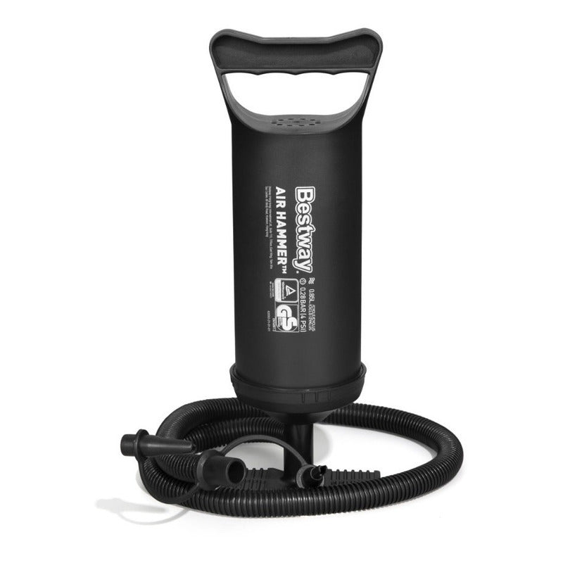 Inflador Bestway Doble Accion 30 Cm Adaptador 3 Picos 62002