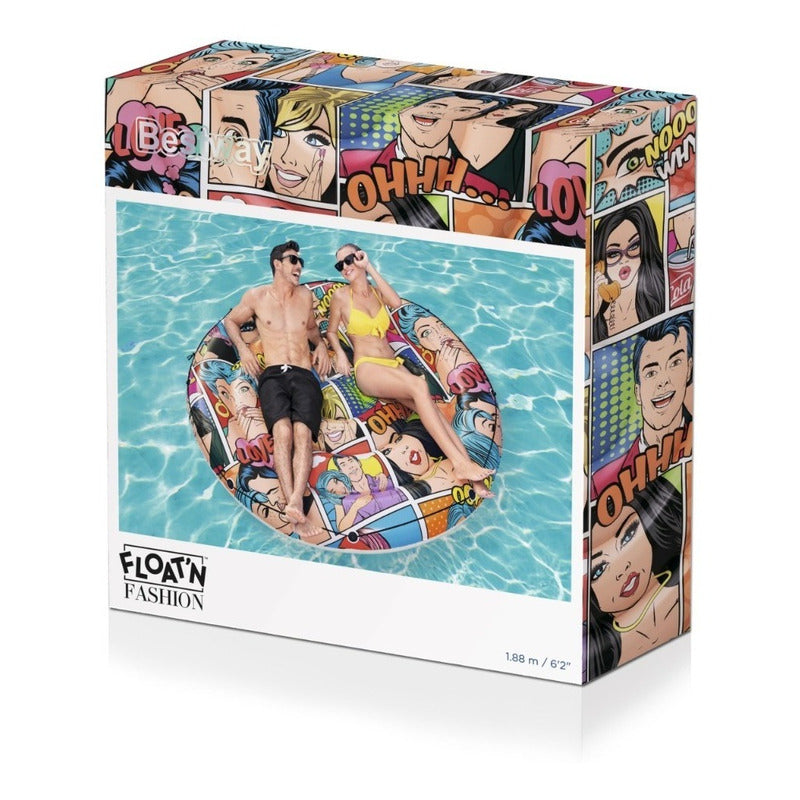 Colchoneta Inflable Modelo Pop Art 188cm Bestway 43264