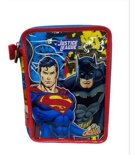 Cartuchera Justice League 2 Cierres C/utiles Lj269 Original