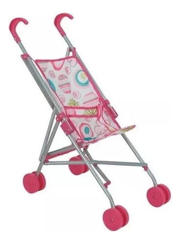 Coche Paraguita P/muñecas Bebotes Juguete De Metal 9302d