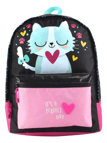 Mochila De Espalda Gatito 17'' Wabro 11055