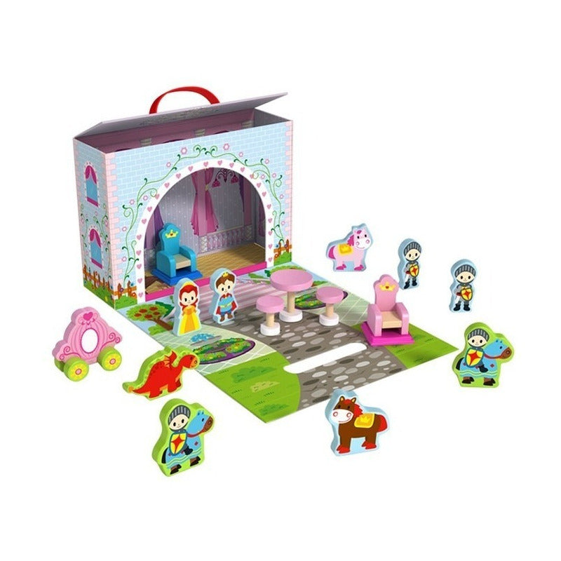Cajita Set Princesas De Madera Tooky Toy Ft722