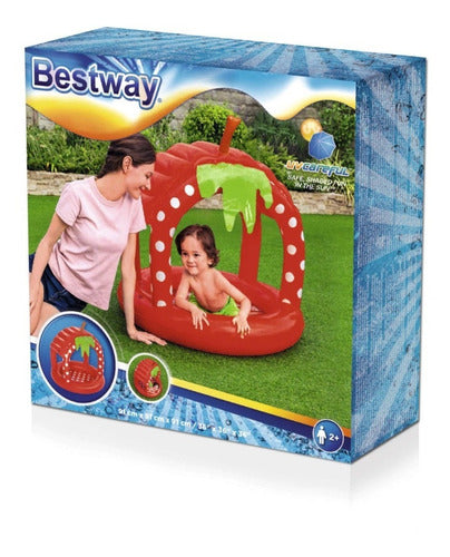 Pileta Inflable Frutilla Con Techo Protector 52387 Bestway