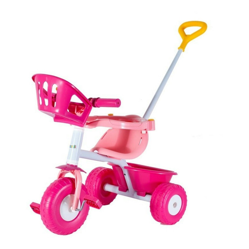 Triciclo Rondi Pink Metal C/ Barral De Metal Y Aro Sujetador
