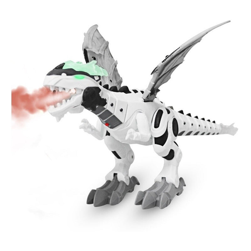 Dino Fire Robot Con Luz Y Sonido Expulsa Efecto Fuego Ik0022