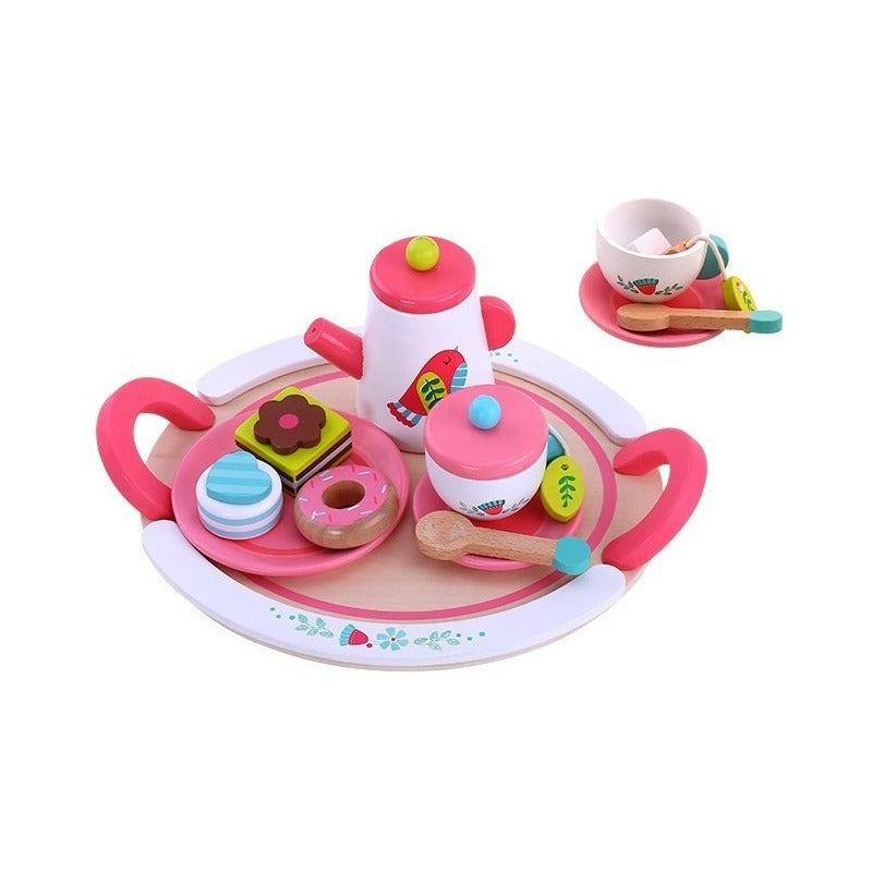 Set De Te Piezas Madera Tooky Toy Ft731