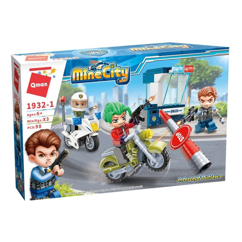 Vehiculos Set Policias Surtido Bloques P/armar 1932 Qman