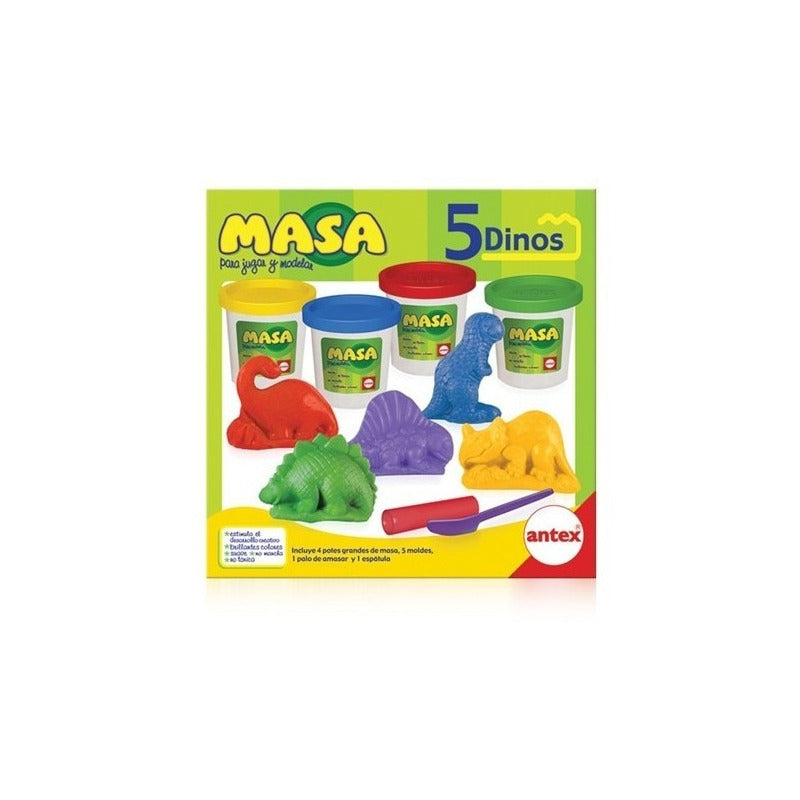 Masa Para Moldear Modelo Dinos Original Antex