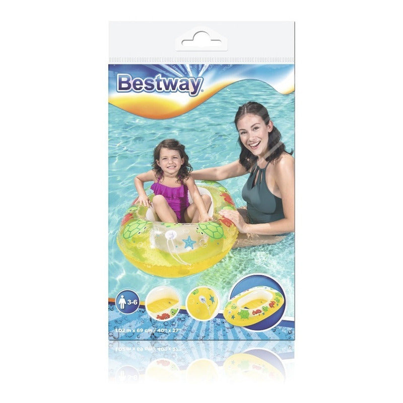 Bote Flotador Asiento Inflable Bestway De 102x69cm 34037