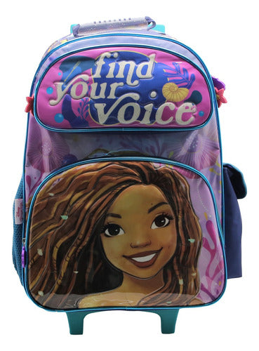 Mochila Con Carro Sirenita Ep162 Disney Original 18''