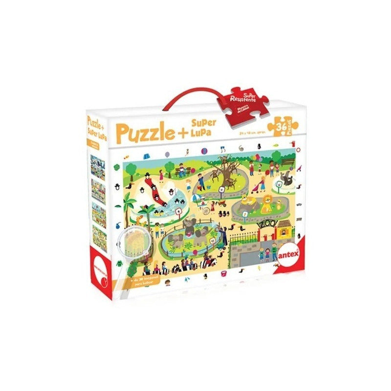 Rompezabezas Puzzle 36 Piezas Con Lupa Original Antex 3033