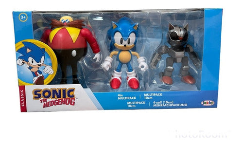 Muñeco Sonic Pack X3 Articulada 10cm Original