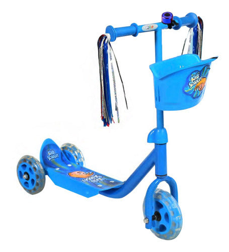 Monopatin Con Flecos 3 Ruedas Jem Ts006 Azul