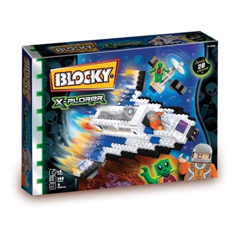 Blocky X-plorer Transbordador Con 148 Piezas Original 0688