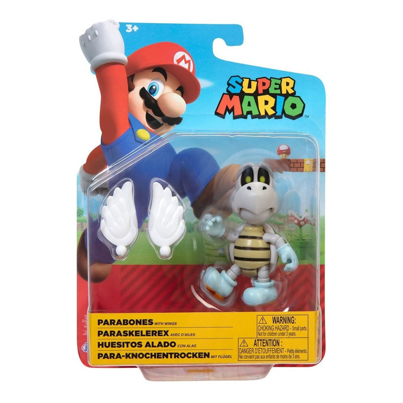 Muñeco Super Mario Figura Parabones Articulada 10cm 40457