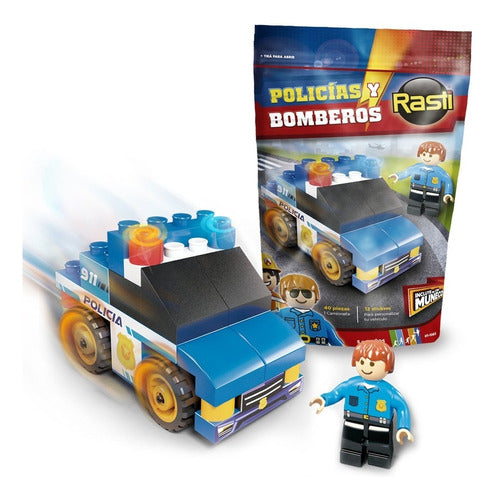 Rasti Policias Y Bomberos 43 Piezas Con Stickers Dimare 1083