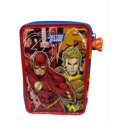 Cartuchera Justice League 2 Cierres C/utiles Lj269 Original
