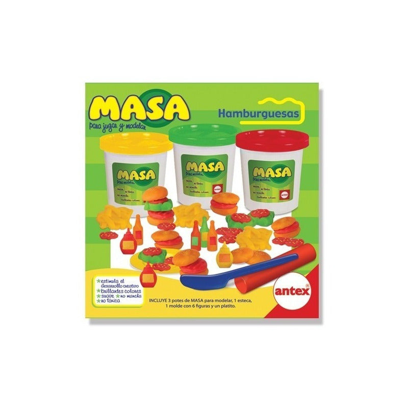 Masa Para Moldear Modelo Hamburguesas Original Antex