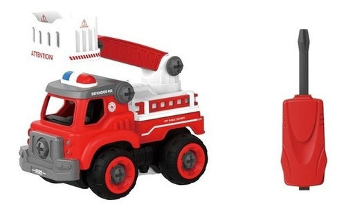 Camion De Rescate P/armar Y Desarmar Sonido Diy Ik0079