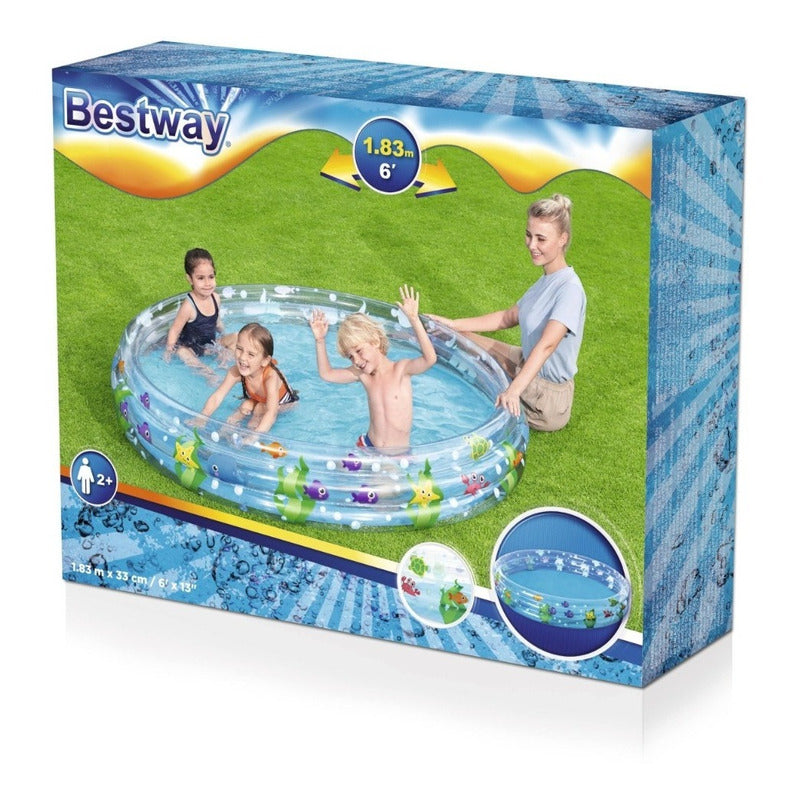 Pileta Inflable Redonda 183cm X 33cm 480l Bestway 51005
