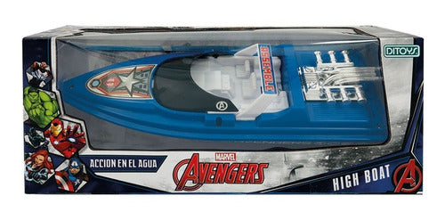 Lancha Avengers High Boat  Accion En El Agua Ditoys 2547