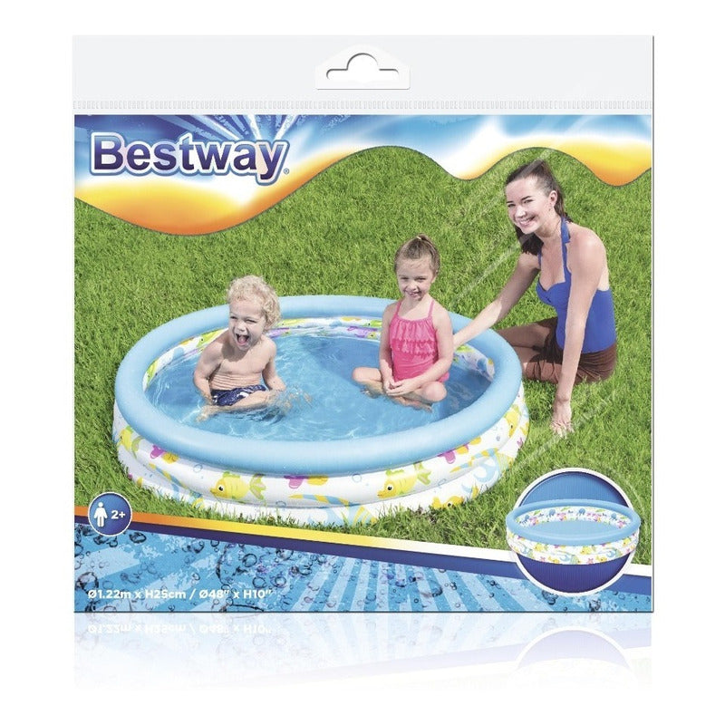 Pileta Inflable Redonda Fondo Del Mar 122x25cm Bestway 51009