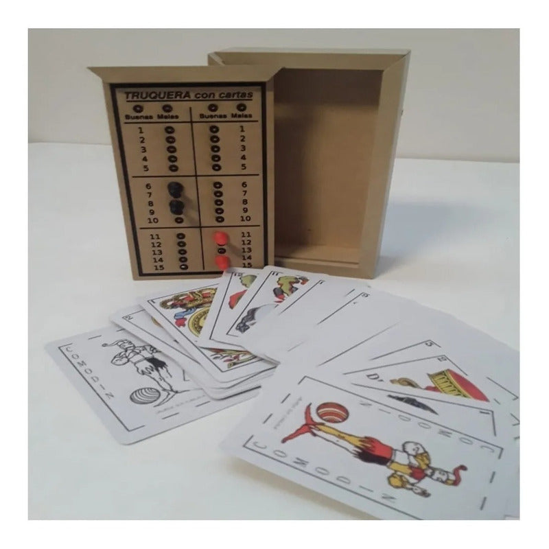 Truquera De Madera Con Cartas De Truco Bisonte 5999