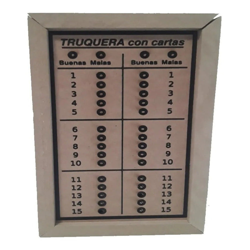 Truquera De Madera Con Cartas De Truco Bisonte 5999