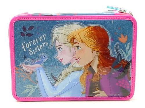 Cartuchera Frozen 2 Cierres Con Utiles Fa388 Original Cresko