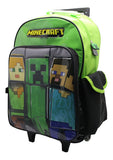 Mochila Con Carro Minecraft Mi311 Original 18''