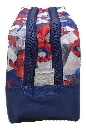 Spiderman Cartuchera Canopla 2 Cierres Original Wabro 31230