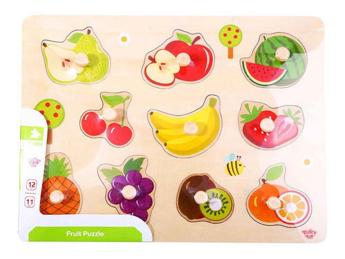 Rompecabezas Didáctico De Madera Frutas Infantil