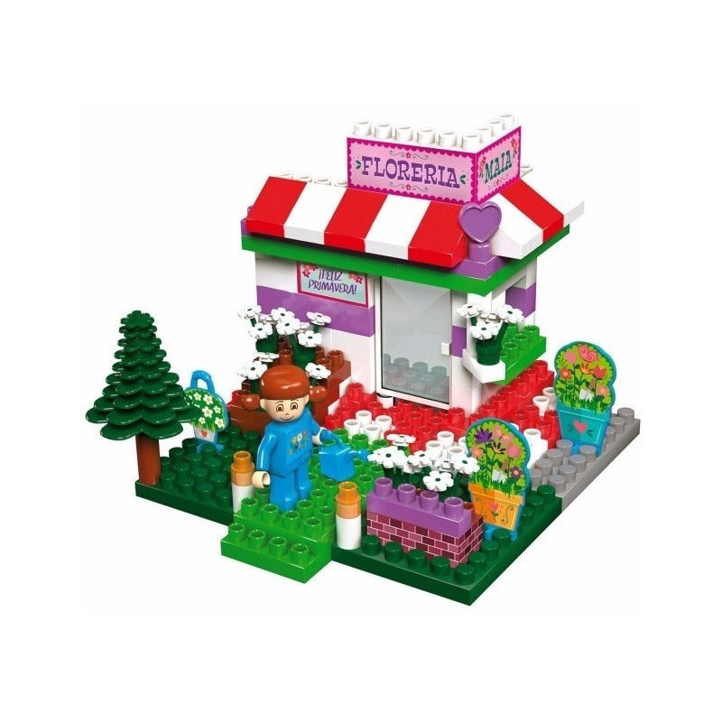 Blocky Chicas Floreria Con 100 Piezas Original Dimare