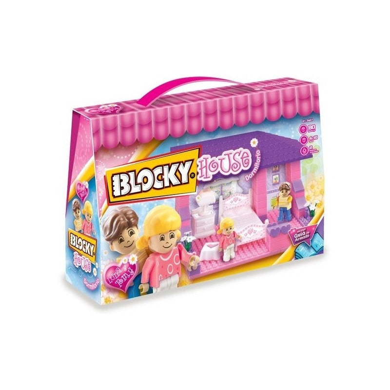 Blocky House Dormitorio Con 80 Piezas Original Dimare