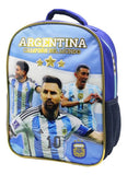 Mochila Escolar Afa Selección Argentina Campeón Del Mundo Color Azul Diseño De La Tela Liso