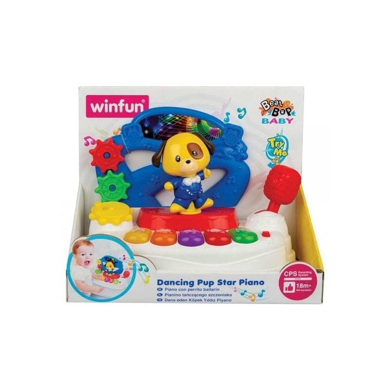 Piano Con Perrito Bailarin Con Luz Y Sonido 0796 Winfun