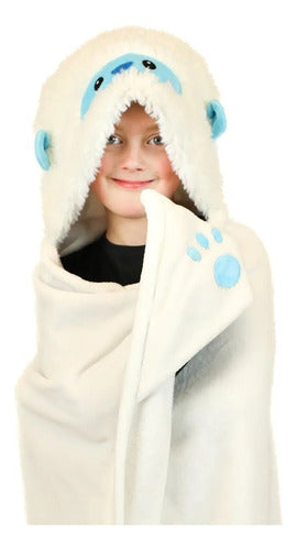 Manta De Peluche Yeti C/capucha De Animales Wabro 70236