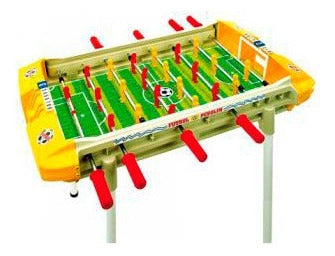 Metegol Rondi Junior Color Gris Y Amarillo Con Jugadores De Plástico Y Pelotas Incluidas