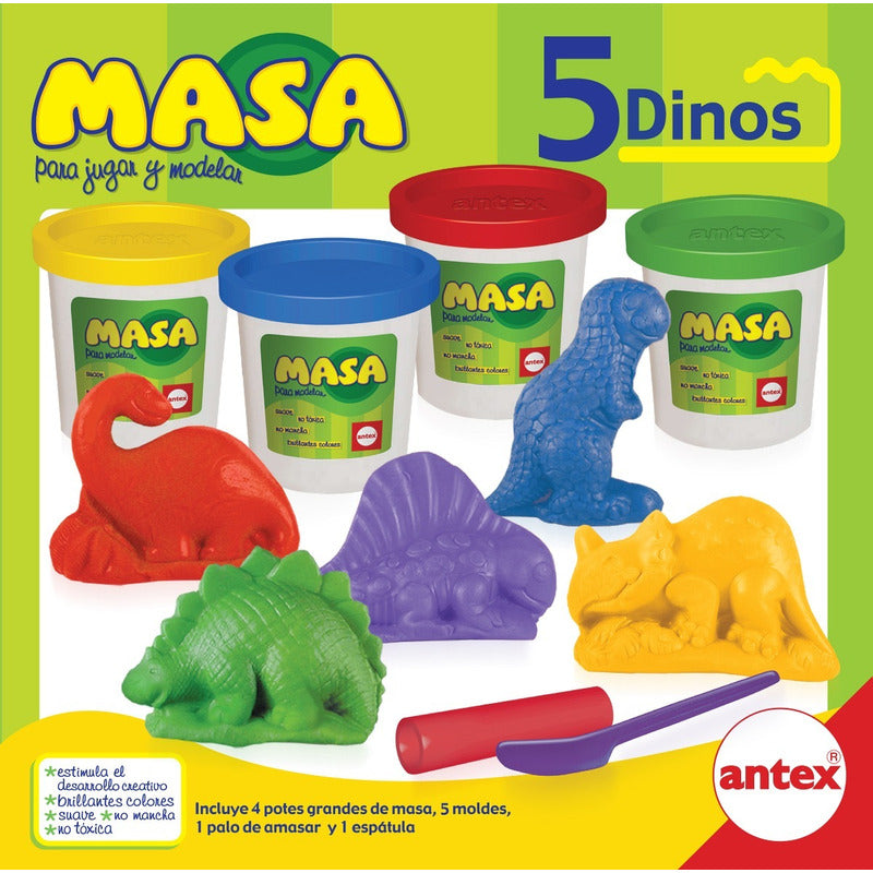 Masa Para Moldear Modelo Dinos Original Antex