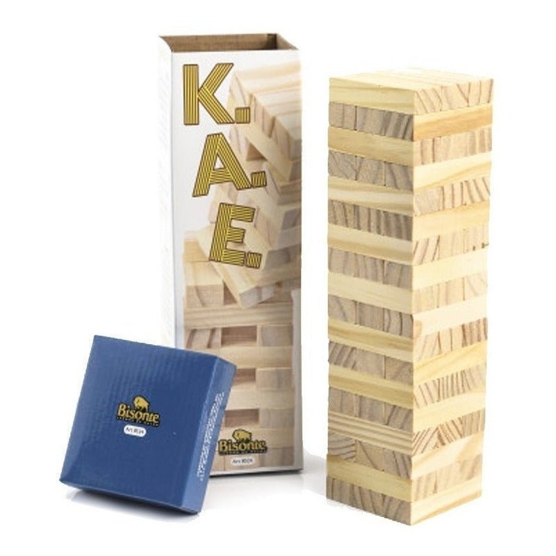 Kae Torre De Maderas Juego Tipo Jenga Bisonte Original