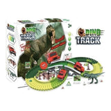 Pista Dino Track Dinosaurios Encastrable C/auto 142 Piezas