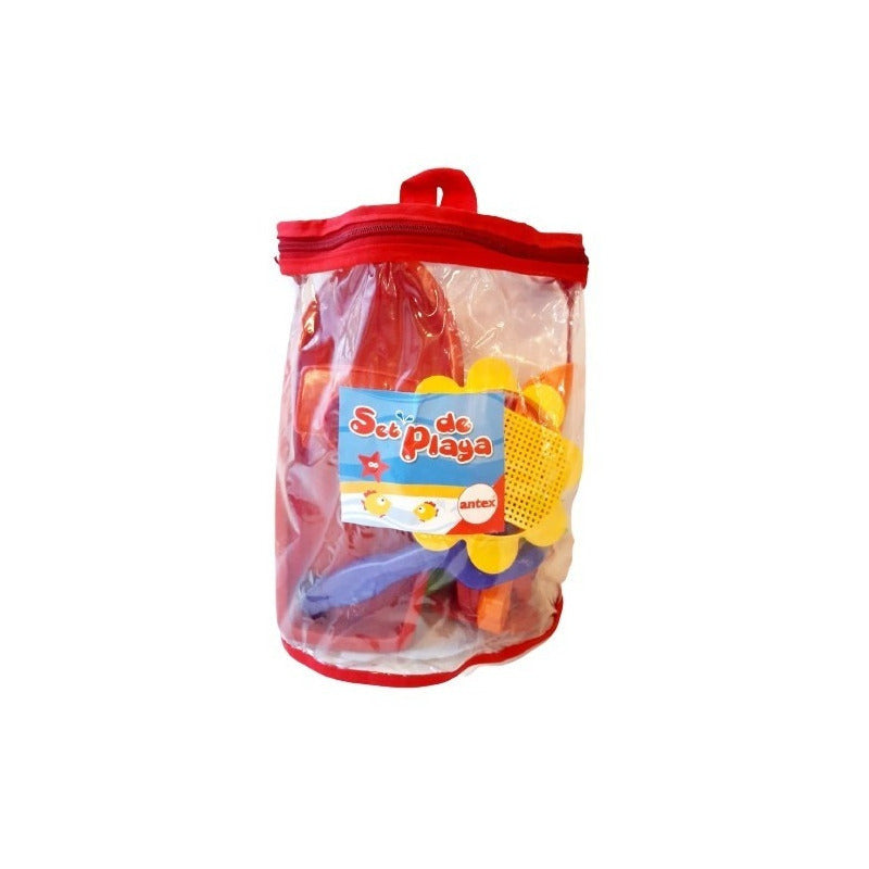 Set De Playa Con Balde Rastrillo Y Pala Original Antex 1559