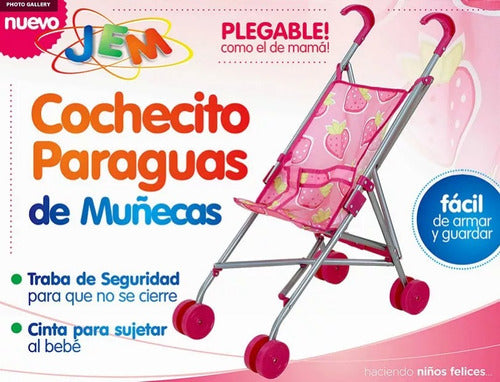 Cochecito Bebe Para Bebote Carrito Plegable Juguete De Nena