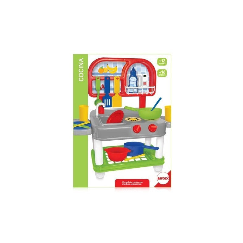 Cocina Juego Didactico Con 16 Piezas 2268 Original Antex